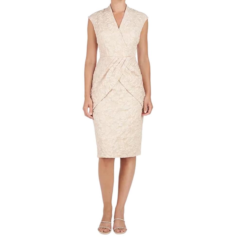JS Collections dress Emery faux wrap cocktail size 8